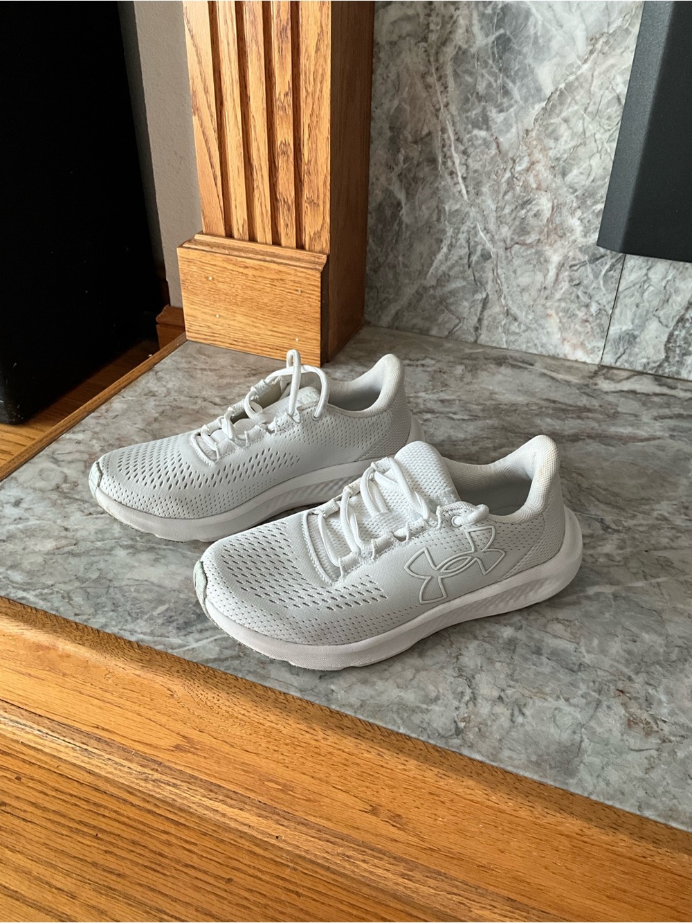 Under Armour Women's All-Day White Knit Running Sneakers